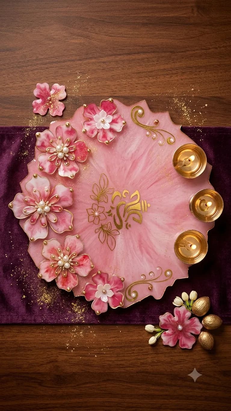 Blush Pink Pooja Thali