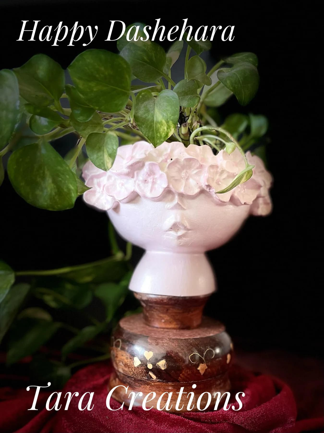Flower Head Girl Pot