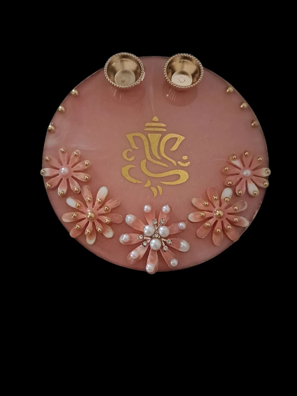 Peach Pearl Pooja Thali
